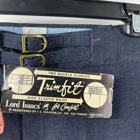 Lord Isaacs Vintage 70s Wide Leg Denim Trouser Jean Pants Junior 15/16 Deadstock - Picture 4 of 8